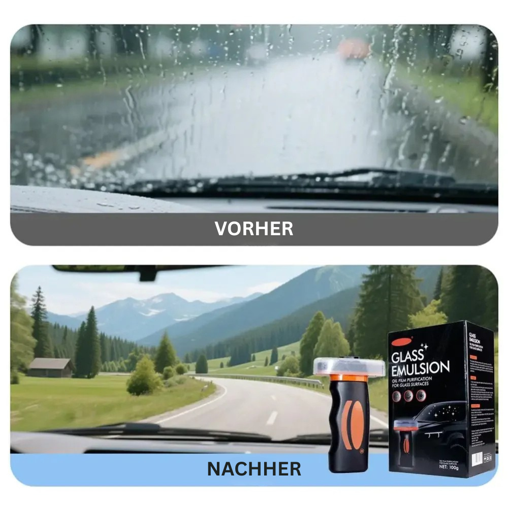 CLAR: Lässt Regen einfach abblitzen - Sauberes Glas, Sicheres Gefühl.