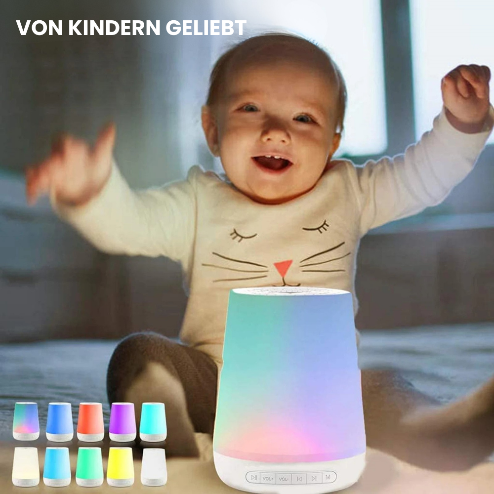 AuraSnooze - Magische Farben und beruhigende Sounds für kleine Träumer.