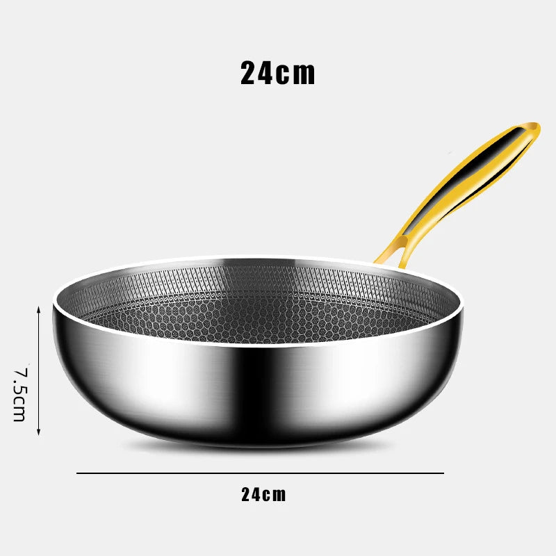 IRONGRIP Edelstahl Bratpfanne - 100% Giftfrei kochen, Reinigen in Sekunden.